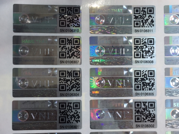 Tem Hologram, tem chống giả - In Tem Nhãn Kỹ Thuật Mới Vina - Công Ty TNHH In ấn Kỹ Thuật Mới Vina